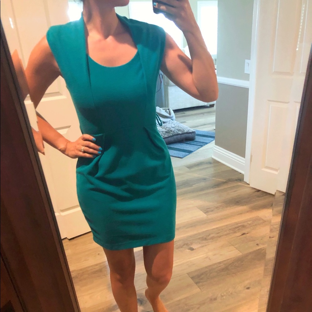 Foreign Exchange Teal Dress